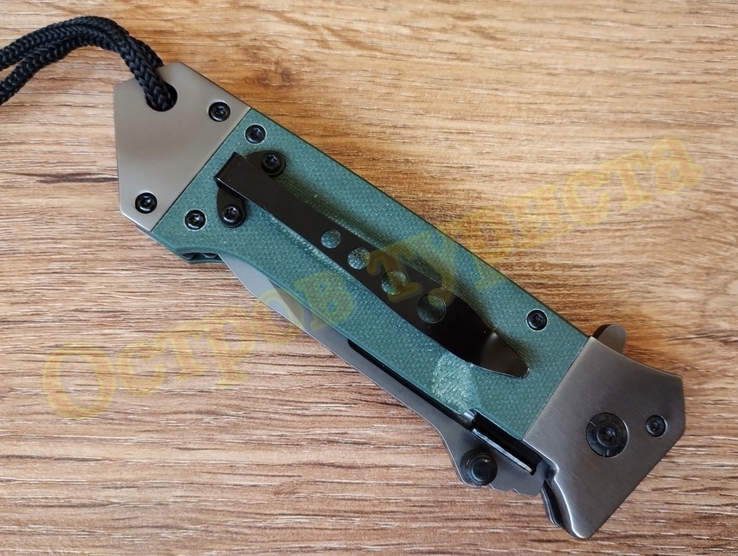 Складной нож Browning CY-061GN Tanto с клипсой и темляком, numer zdjęcia 9