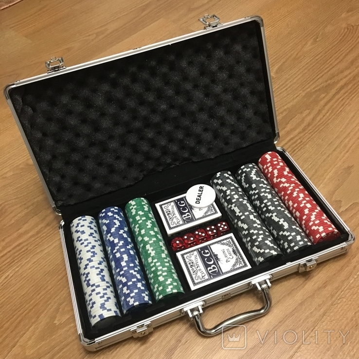 Набір для гри в покер 300 фішок., фото №3