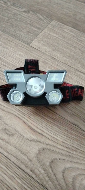 5 светодиодный налобный фонарь с батареей 18650.USB зарядка. 1 фонарь+1USB зарядка, фото №2
