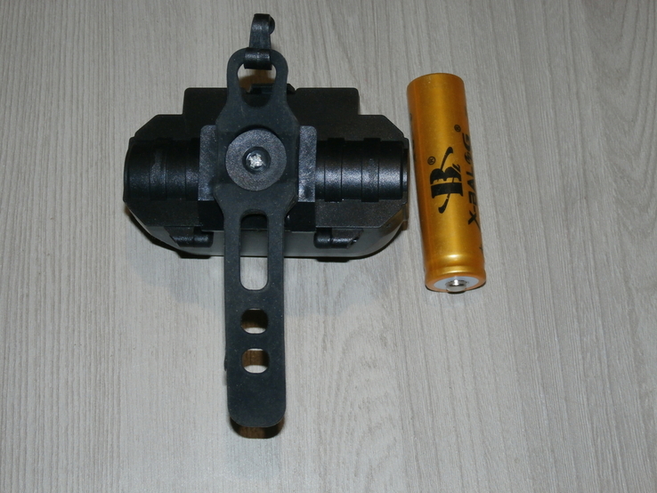 Ліхтар з велосипедним кріпленням BL-611-1LM+2COB,micro USB,1x18650, фото №5