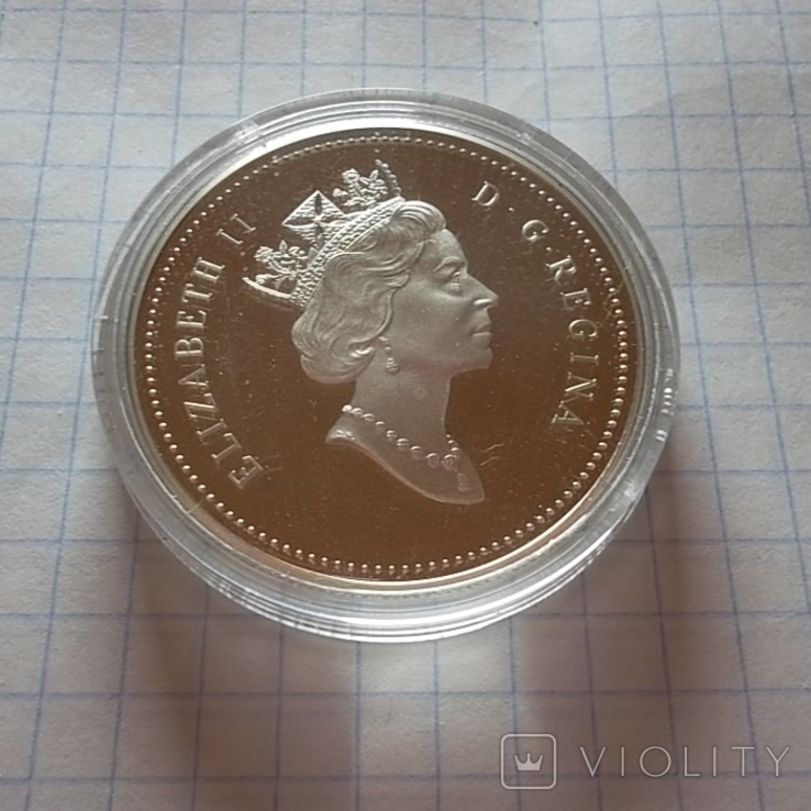 Канада 1 долар, 1995 325 років Компанії Гудзонової затоки, фото №2