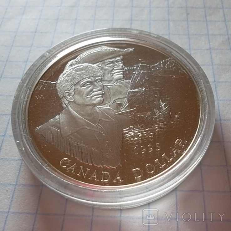 Канада 1 долар, 1995 325 років Компанії Гудзонової затоки, фото №9