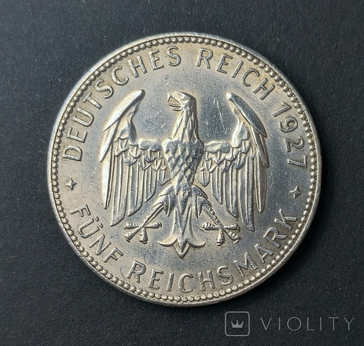 5 марок 1927 року. Веймар, Тюбінген, фото №8