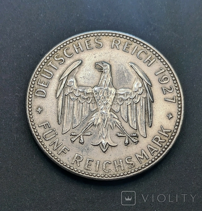 5 марок 1927 року. Веймар, Тюбінген, фото №9