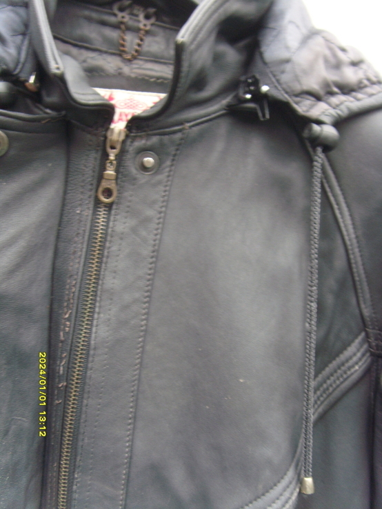 Кожаная куртка , утеплённая, фото №7