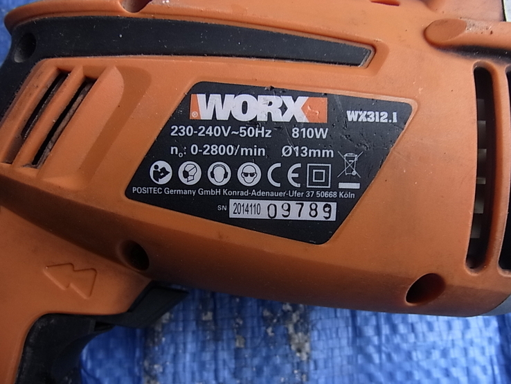 Дрель WORX WX 312.1 810 W з Німеччини, photo number 8