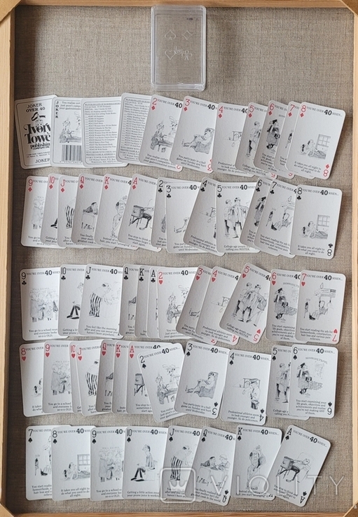 Игральные карты США,Юмор "Когда тебе за 40" 1980 е года, фото №3