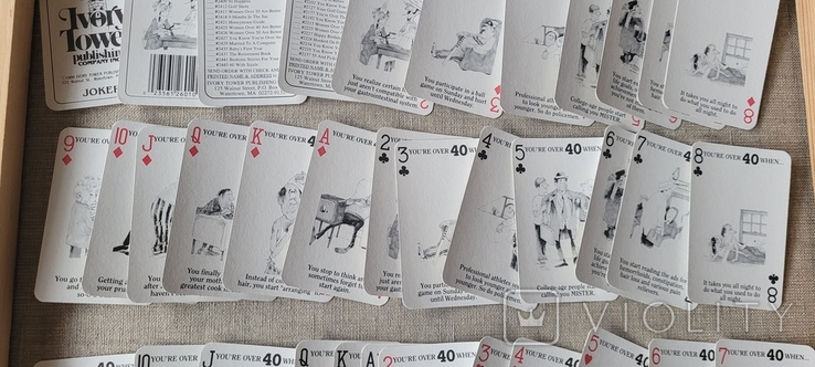 Игральные карты США,Юмор "Когда тебе за 40" 1980 е года, фото №5
