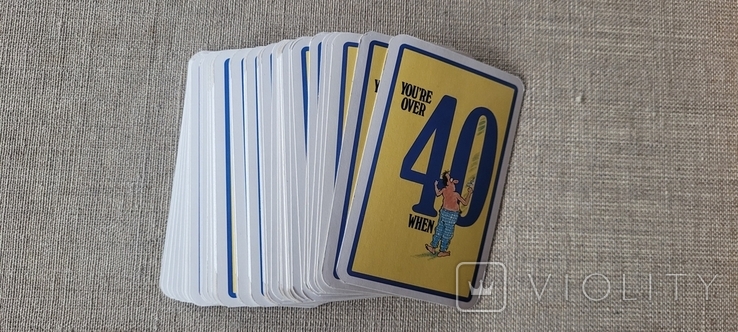 Игральные карты США,Юмор "Когда тебе за 40" 1980 е года, фото №9
