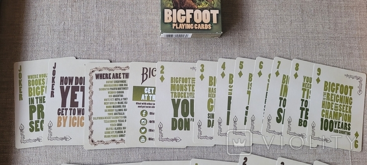 Игральные карты США,Bicycle Big Foot Снежный человек 2015 год, фото №3