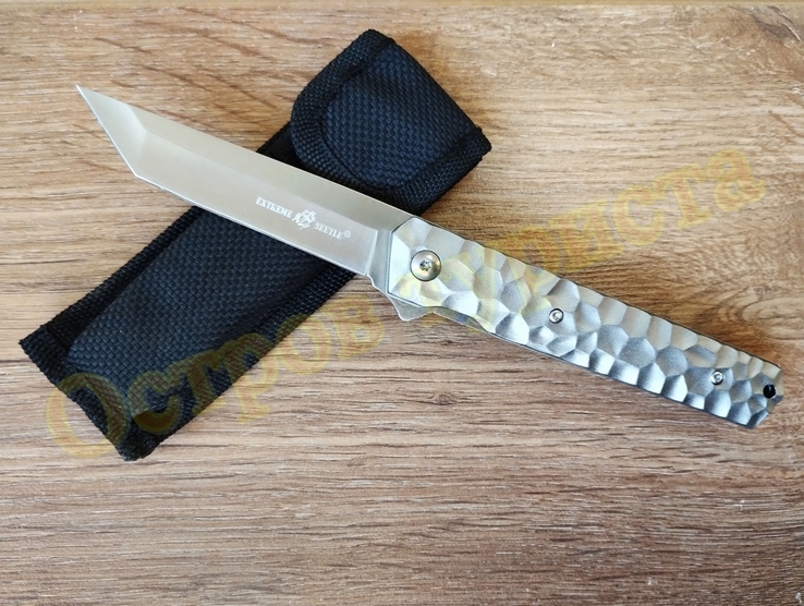 Складной нож Extreme Silver Tanto с чехлом, numer zdjęcia 2