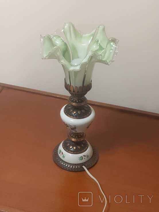 Настільна лампа Зелена Квітка №12, фото №2