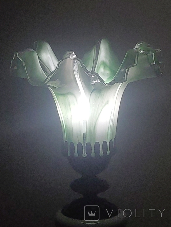 Настільна лампа Зелена Квітка №12, фото №5