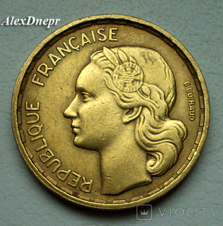 Франция, 10 франков 1953 В, фото №2