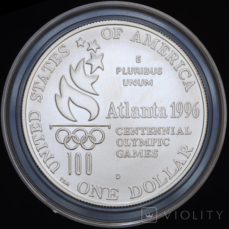 1 Долар 1996 Олімпійські ігри, Атланта 1996 - Стрибки у висоту, США, фото №3