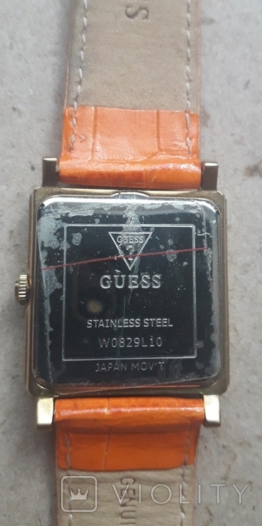 Жіночий кварцевий годинник Guess, інуруствція камінням, на ходу., фото №7