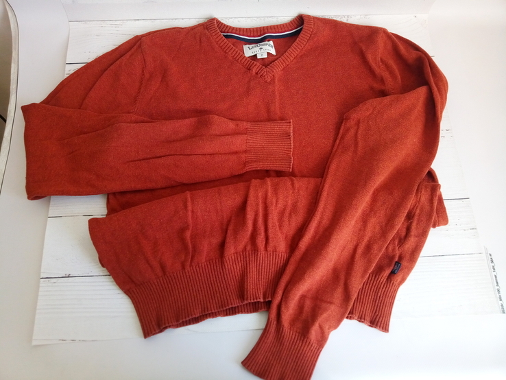Мужской пуловер, Чоловічий пуловер, кораловий светр, фото №2