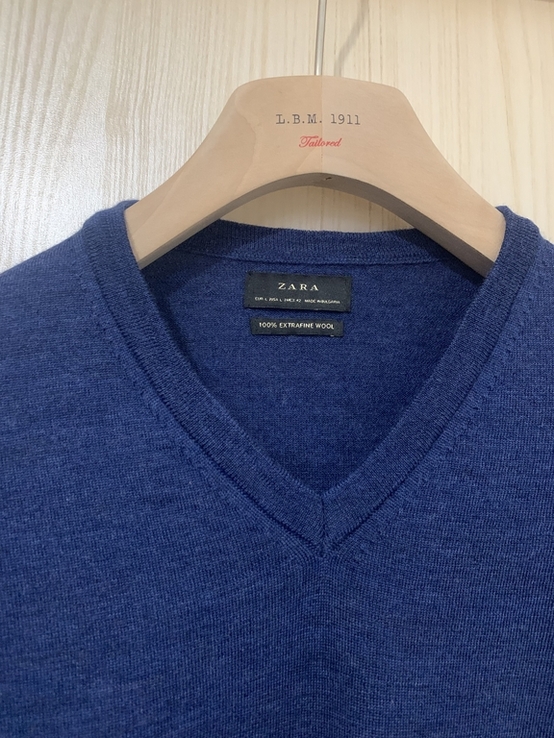 Мужской пуловер, Чоловічий пуловер, темно синій светр ZARA, numer zdjęcia 4