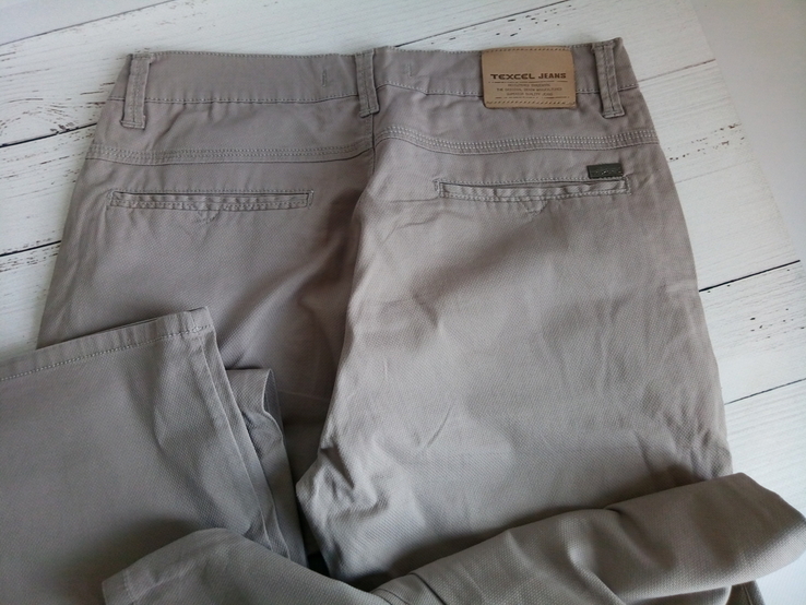 Штани чоловічі, літній джинс, колір сіро-бежевий, фото №4