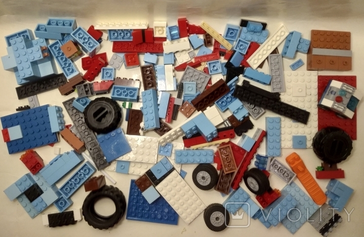 Конструктор аналог Лего Разные элементы и колёса, фото №2