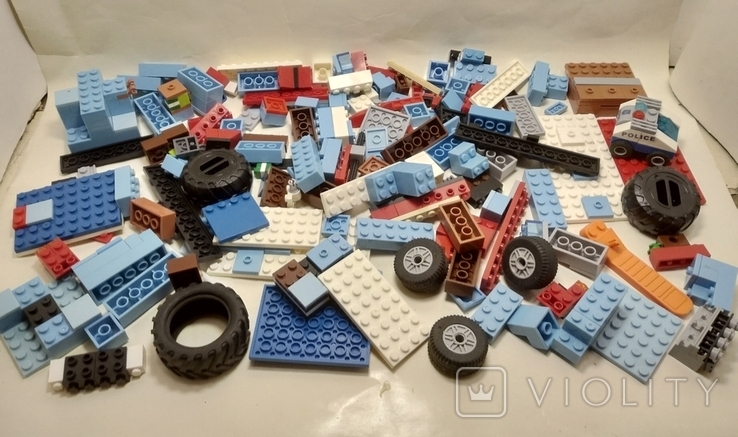 Конструктор аналог Лего Разные элементы и колёса, фото №4