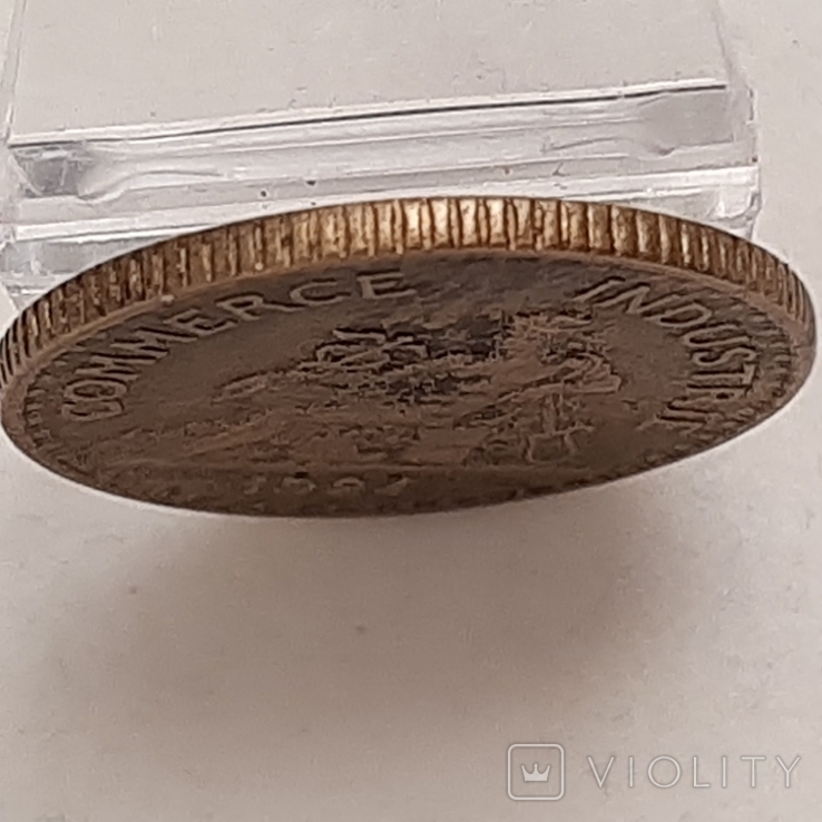 3 монеты Франция 1 франк 1924 2 франка 1941 10 франков 1953, фото №8