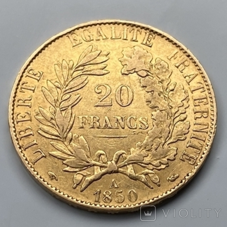20 франков 1850 г. Франция, фото №3