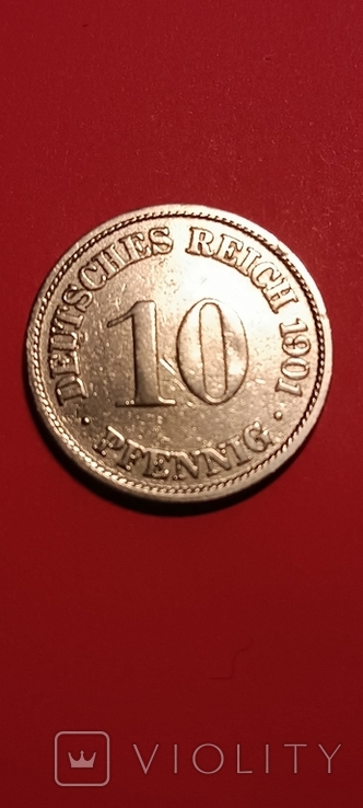 10 пфенігів 1901F, фото №2