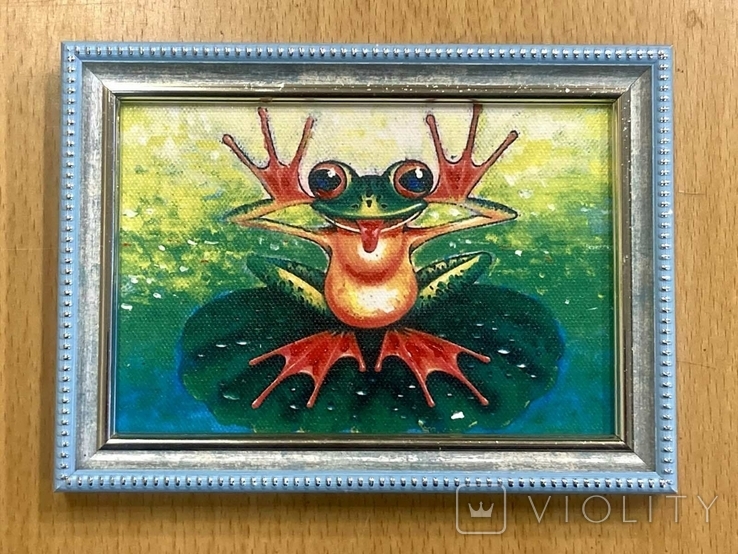 Картина Грошова Жабка. ( акварель, оргалит, художник Никитин. И.), фото №2