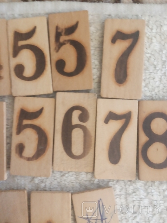 Цифры и знаки, деревянные 21 штука, фото №5