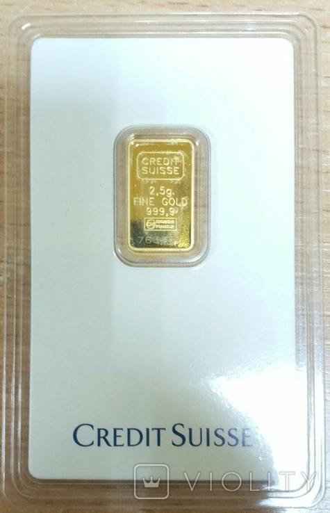 Золотой слиток 2.5 грамм 999,9, фото №2