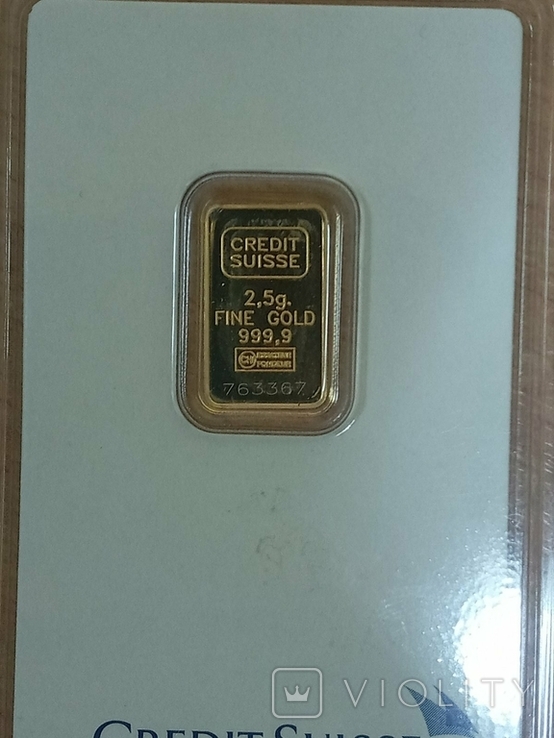 Золотой слиток 2.5 грамм 999,9, фото №5