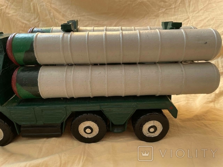 Деревянная модель 38 см С - 300П Ракета ПВО ручная работа 1980-е годы СССР, фото №3