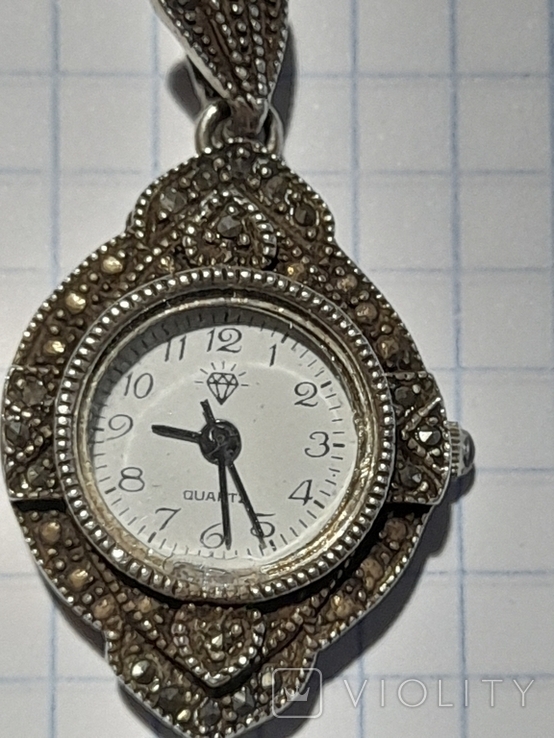 Женские часы- кулон серебро 925 пробы, фото №2
