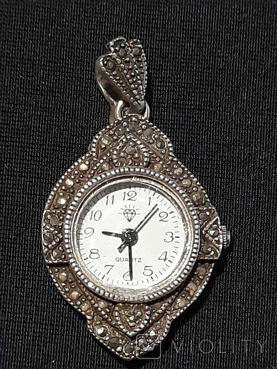 Женские часы- кулон серебро 925 пробы, фото №5