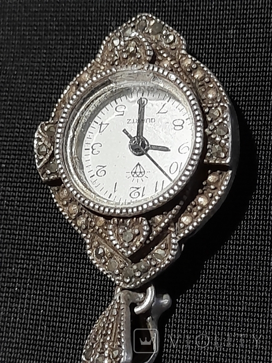 Женские часы- кулон серебро 925 пробы, фото №6