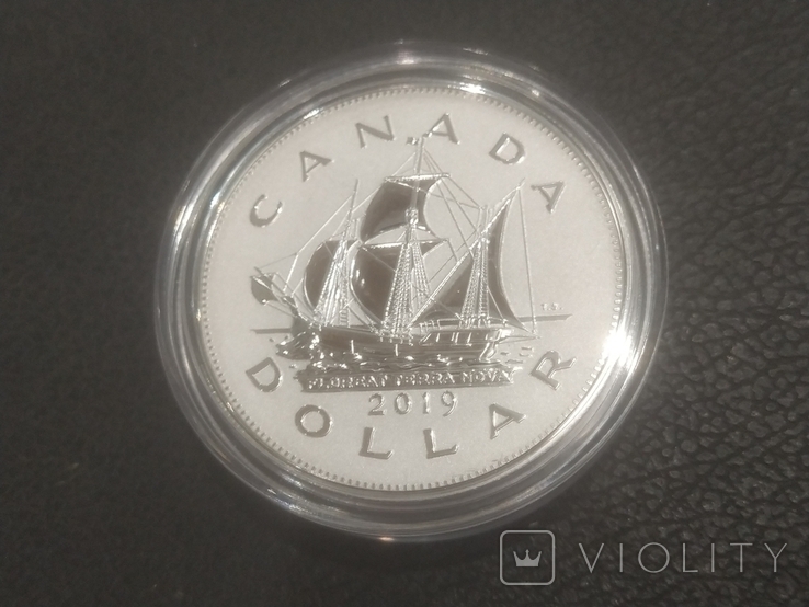 Канада 1 доллар 2019 г Серебро 999 Наследие Королевского монетного двора Мэтью Парусник, фото №3