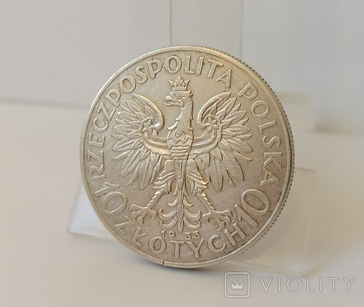 10 злотих Польща, 1933 рік. срібло, фото №7