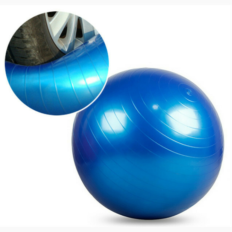 Мяч фитнес 65 см, глянец, синий, numer zdjęcia 2
