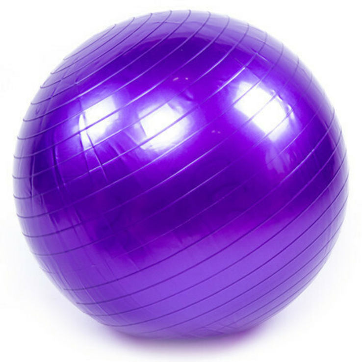 Мяч фитнес 75 см, глянец, фиолетовый, numer zdjęcia 2