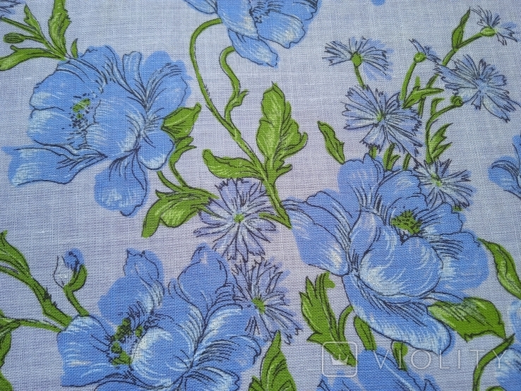 Носовой платок Букет голубых цветов., фото №4