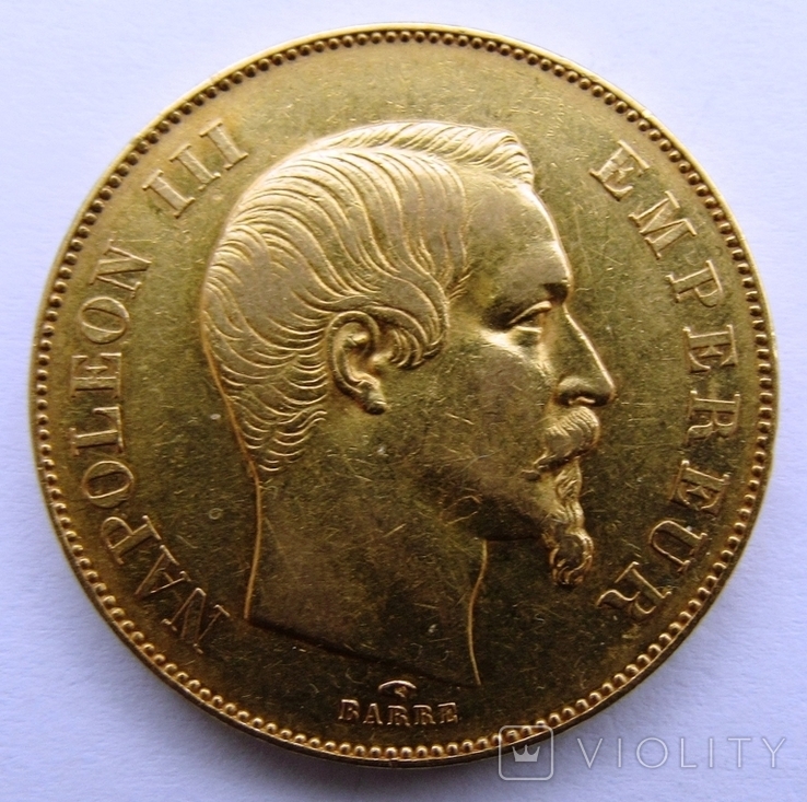 Франция, 50 франков 1855 - А, Париж, фото №3