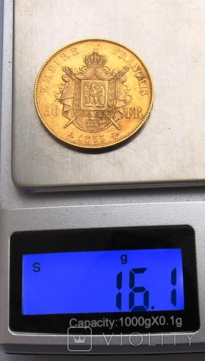 Франция, 50 франков 1855 - А, Париж, фото №8