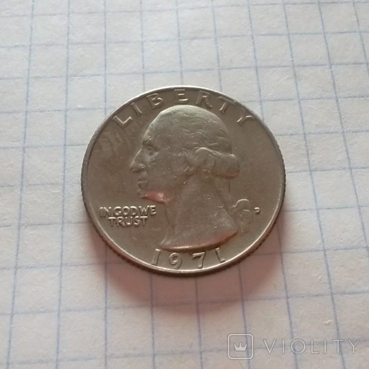 США 1/4 долара, 1971 D, фото №2