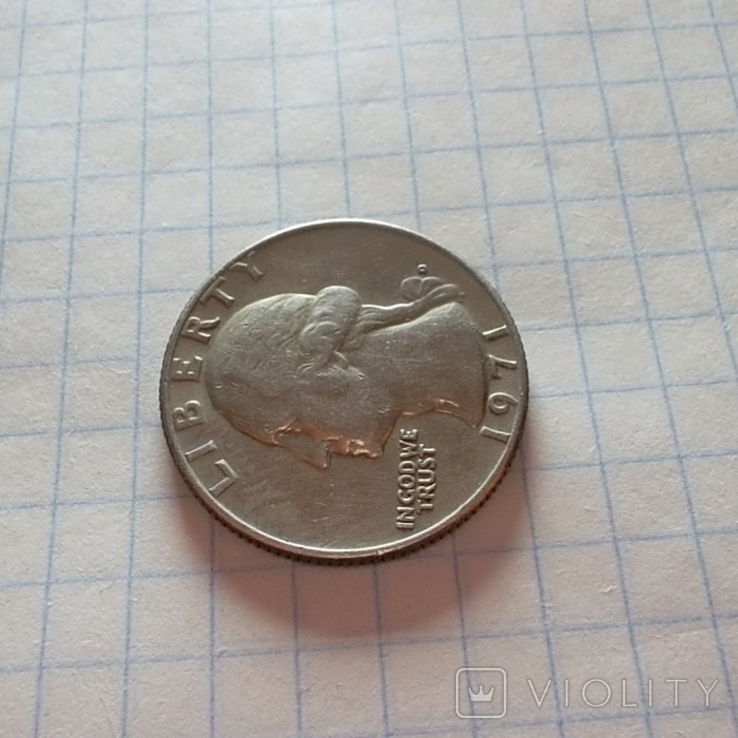 США 1/4 долара, 1971 D, фото №5