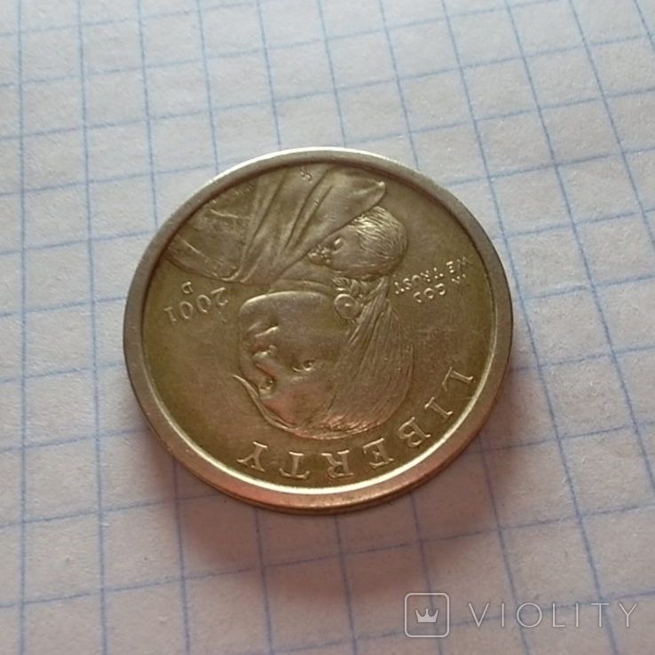 США 1 долар, 2001 "D", фото №4