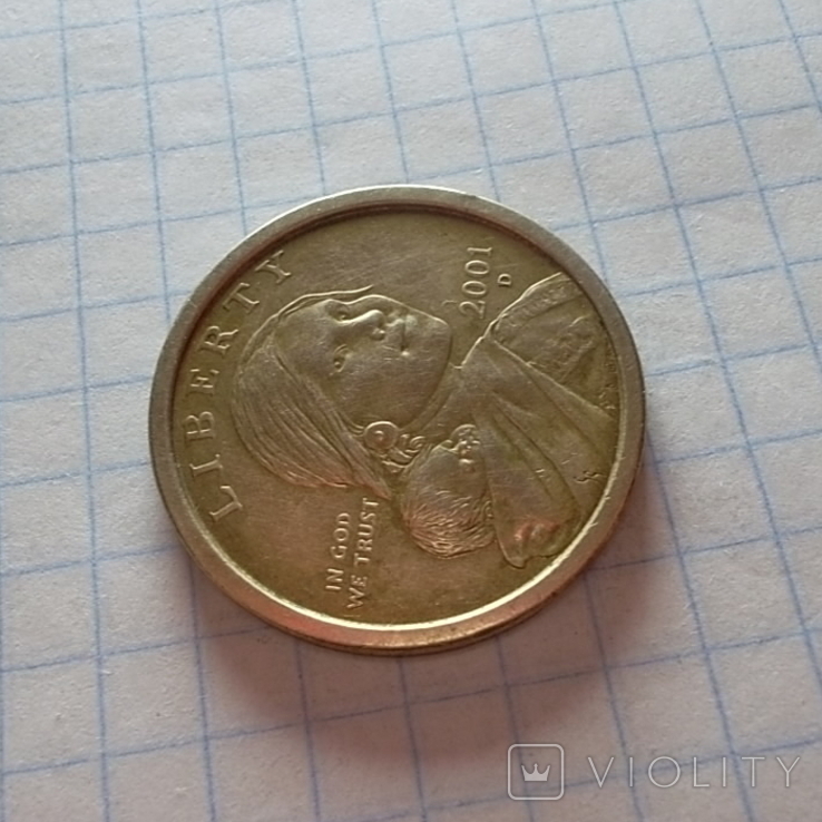 США 1 долар, 2001 "D", фото №5