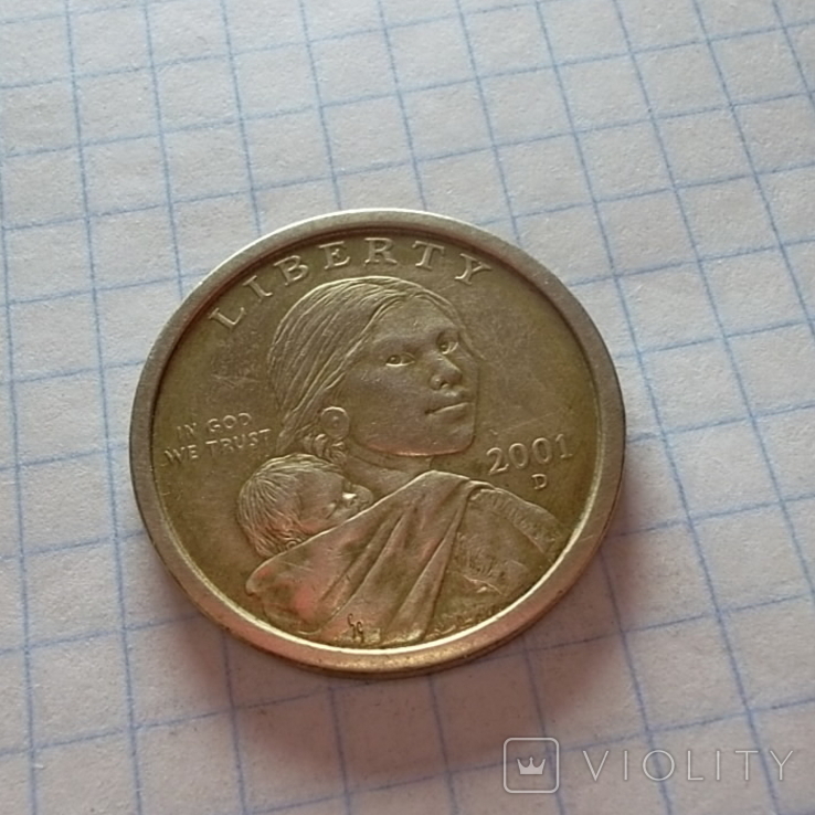 США 1 долар, 2001 "D", фото №6