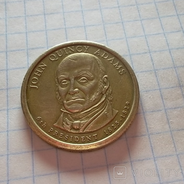 США 1 долар, 2008 Президент США - Джон Квінсі Адамс (1825-1829), фото №2