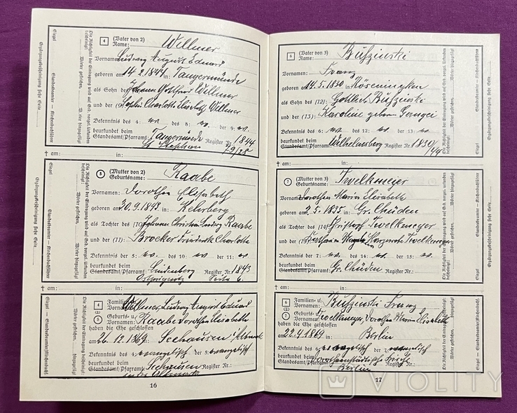 Аненпасс документ, подтверждавший арийское происхождение в нацистской Германии 3 рейх, фото №9